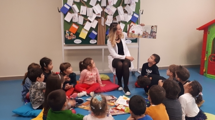 Mavişehir Okyanus Koleji Okul Öncesi Öğrencileri "Ben Bir Kitap Kurduyum" Etkinliğinde
