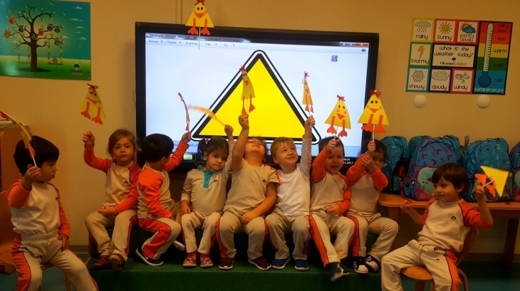 Mavişehir Okyanus Koleji Okul Öncesi Denizyıldızları Grubu Öğrencileri Üçgeni Öğreniyor