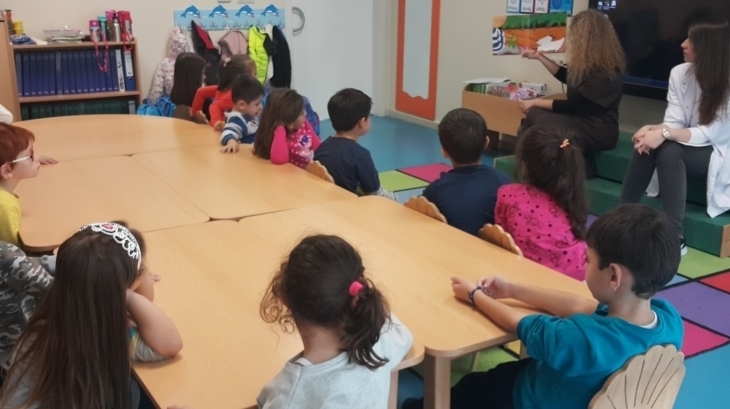 Mavişehir Okyanus Koleji Okul Öncesi Balıklar Grubu Öğrencileri "Oliver's Vegetables" Adlı Hikayeyi Dinlediler