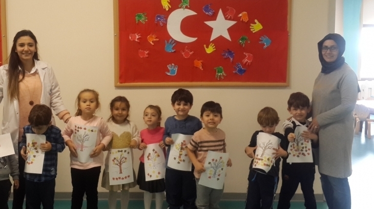Mimarsinan Okyanus Koleji Okul Öncesi Mercanlar Grubu Aile katılımı Etkinliğinde