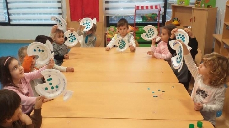 Okul Öncesi Çiçekler Grubu Sanat Etkinliği  Dersinde
