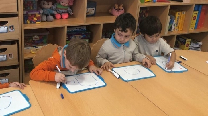 Okul Öncesi Deniz Yıldızı Grubu Okuma Yazmaya Hazırlık Dersinde
