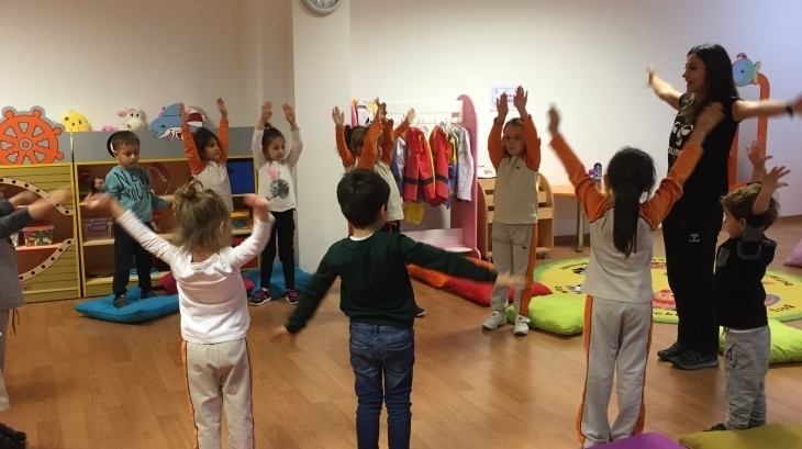 Okul Öncesi Öğrencileri İlgi ve Yetenek Merkezi Dans Dersinde