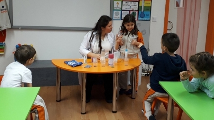 Okul Öncesi Yıldızlar Grubu Fen Etkinliğinde