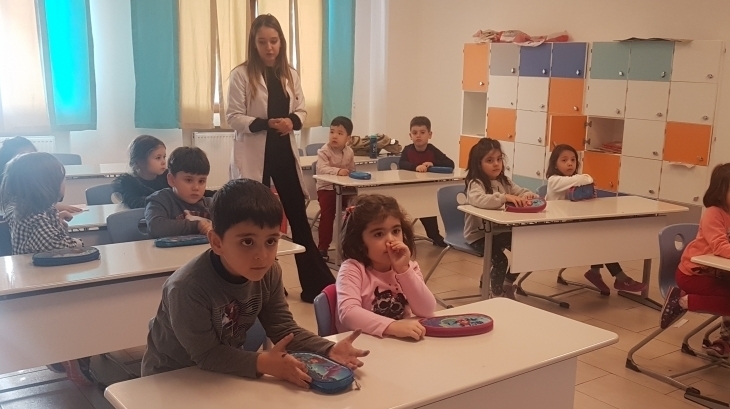 Okyanus Koleji İncek Kampüsü Okulöncesi Gezegenler Sınıfı İlkokuldaki İlk Dersini İşledi.