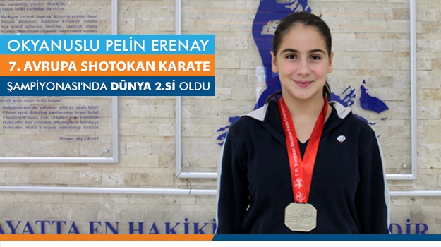 Okyanuslu Karateci Pelin Erenay'dan Dünya 2.liği