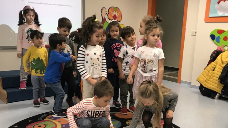 Sancaktepe Okyanus Koleji Okul Öncesi Gökkuşağı Grubu Öğrencileri Play Time Etkinliğinde