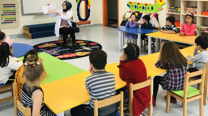Sancaktepe Okyanus Koleji Okul Öncesi Gökkuşağı Grubu Öğrencileri Sosyal Beceri Etkinliğinde