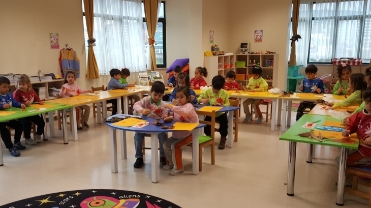 Sancaktepe Okyanus Koleji Okul Öncesi Bulutlar Grubu Öğrencileri Sanat Etkinliğinde