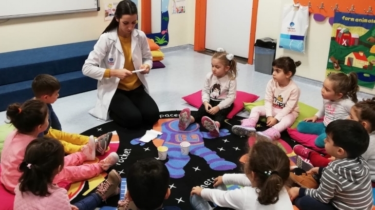 Sancaktepe Okyanus Koleji Okul Öncesi Çiçekler Grubu Öğrencileri Fen ve Doğa Etkinliğinde