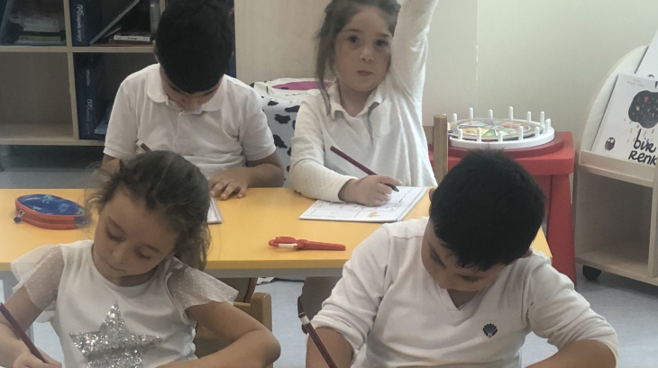 Sancaktepe Okyanus Koleji Okul Öncesi Yıldızlar Grubu Öğrencileri Okuma Yazmaya Hazırlık Etkinliğinde