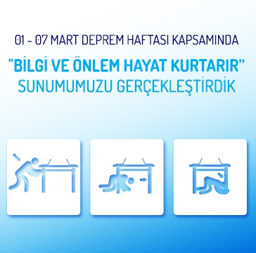 01 - 07 Mart Deprem Haftası kapsamında