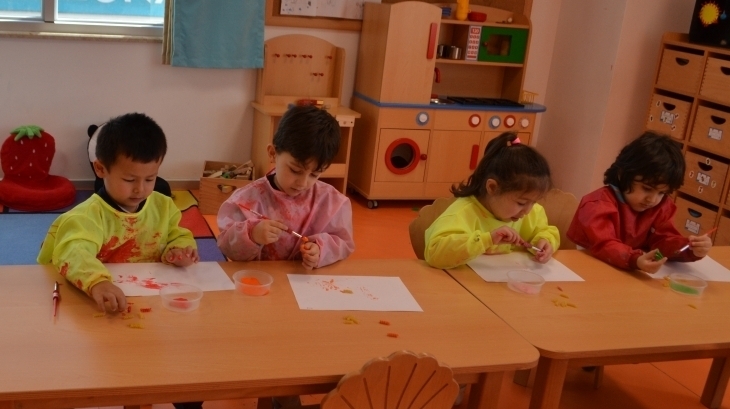 ​İnciler Sınıfı"Makarna Baskısı" Etkinliği Yapıyor