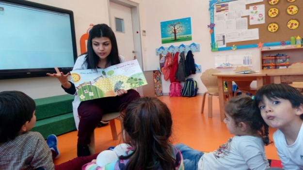 Antalya Okyanus Koleji Okulöncesi İnciler Sınıfı Bilingual Dersi