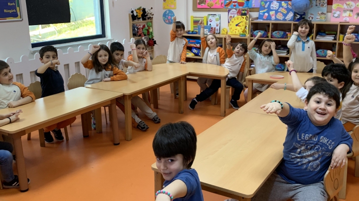 Avcılar Okul Öncesi Güneş Grubu Bütünleştirilmiş Matematik-Sanat Etkinliğinde;