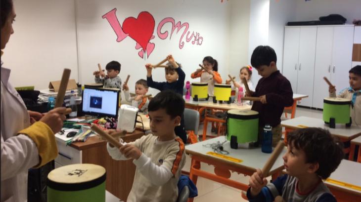 Bahçelievler Okul Öncesi Öğrencileri İlgi ve Yetenek Merkezlerinden Müzik Eğitiminde