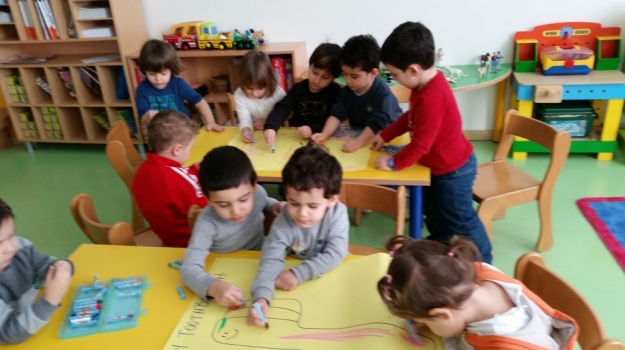 Bahçeşehir Okyanus Anaokulu Kuşlar Sınıfı İngilizce Dersinde
