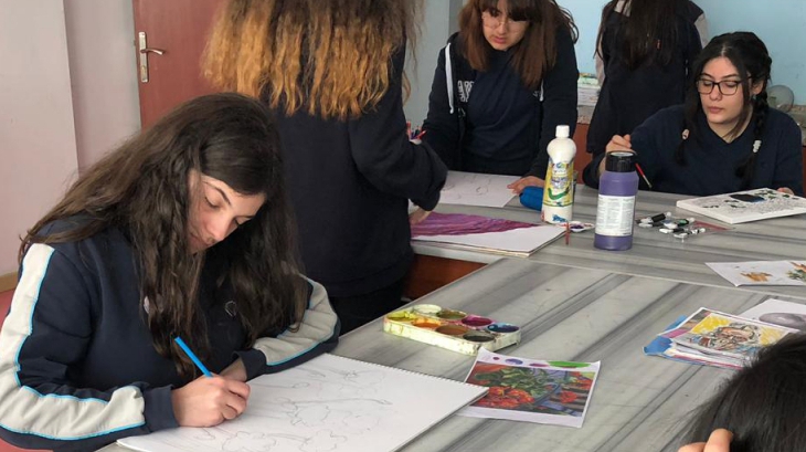 Bahçeşehir Okyanus Koleji Ortaokul Kademesi Öğrencilerimiz Resim Yetenek Dersindeler
