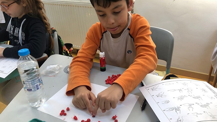 Bahçeşehir Üstün Zekâlılar ve Yetenekliler İlkokulu 3-F SınıfıÖğrencileri “Braille Alfabesi” Etkinliğinde.