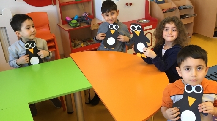 Beykent Okyanus Koleji Okul Öncesi Balıklar Sınıfı Sanat Etkinliği Dersinde