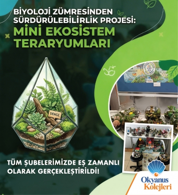 Biyoloji Zümresinden Sürdürülebilirlik Projesi: Mini Ekosistem Teraryumları