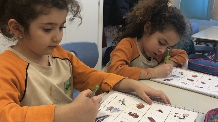 Bornova Okyanus Koleji Okul Öncesi Bulutlar ve Gezegenler Grubu Öğrencilerimiz İlkokula Hazırlık Dersinde