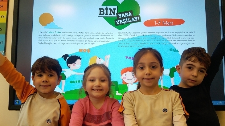 Bornova Okyanus Koleji Okul Öncesi Grubu Öğrencilerimizle Yeşilay Haftasını Kutluyor