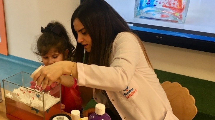 Çekmeköy Okyanus Koleji Okul Öncesi Balıklar Grubu Fen –Matematik Dersinde