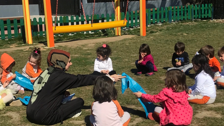 Çekmeköy Okyanus Koleji, Okul Öncesi Çiçekler Grubu Türkçe Etkinliği Dersinde