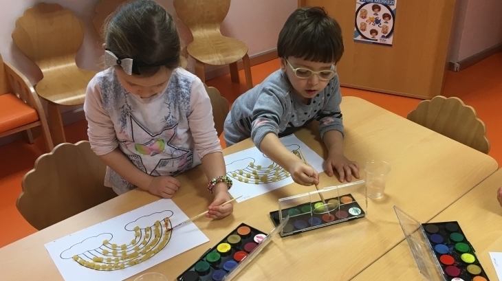 Çiçekler Sınıfı Sanat Etkinliği Dersinde