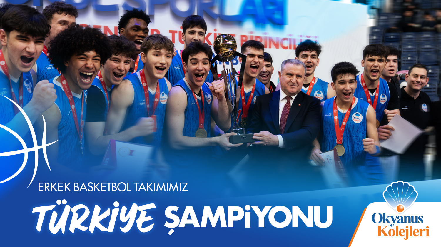 ERKEK BASKETBOL TAKIMIMIZ TÜRKİYE ŞAMPİYONU!