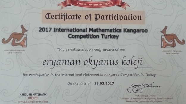 Eryaman Kampüsü Ortaokulda Uluslararası Kanguru Matematik Sınavı