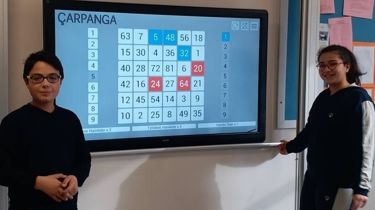 Eryaman Okyanus Koleji Ortaokul Kademesi Öğrencileri, Çarpanga Oyunu Oynayarak İşlem Yeteneklerini Geliştiriyor.