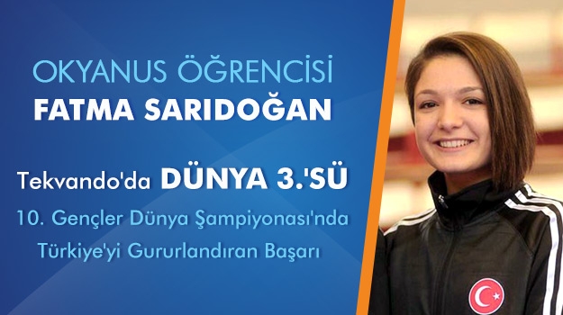 Fatma Sarıdoğan, Tekvando'da Dünya 3.'sü