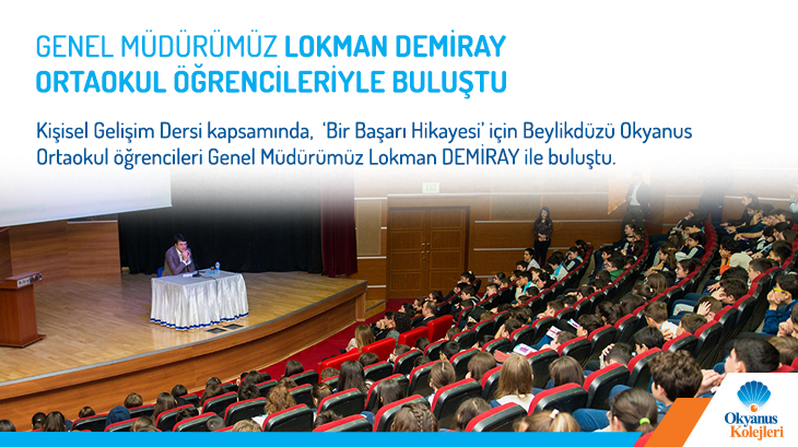 Genel Müdürümüz Lokman Demiray Ortaokul Öğrencileriyle Buluştu