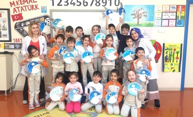 Güneşli Okyanus Koleji Okul Öncesi Gökkuşağı Grubu Bilingual Dersinde