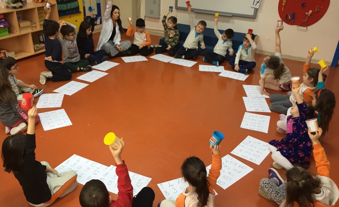Güneşli Okyanus Koleji Okul Öncesi Gökkuşağı Grubu Oyun Etkinliğinde