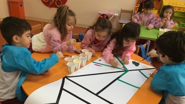 Güneşli Okyanus Koleji Okul Öncesi Balıklar Grubu Sanat Etkinliğinde