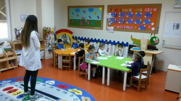 Güneşli Okyanus Koleji Okul Öncesi Çiçekler Grubu Saat Kavramını Öğreniyor