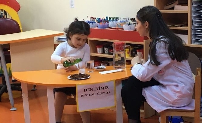 Güneşli Okyanus Koleji Okul Öncesi Gezegenler Grubu Portfolyo Sunumunda