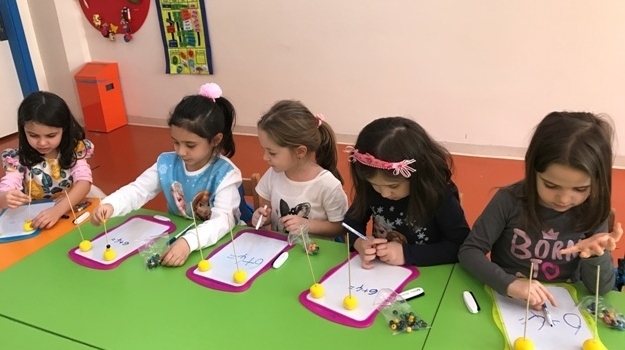 Güneşli Okyanus Koleji Okul Öncesi Gezegenler Grubu Okuma Yazmaya Hazırlık Çalışması Etkinliğinde