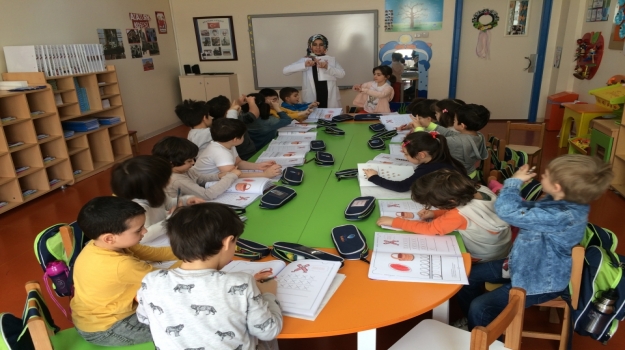 Güneşli Okyanus Koleji Okul Öncesi Gezegenler Grubu Okuma Yazmaya Hazırlık Dersinde
