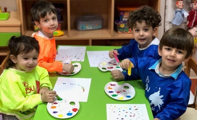 Güneşli Okyanus Koleji Okul Öncesi Rüzgarlar  Grubu Sanat Etkinliği Dersinde