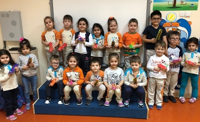 Güneşli Okyanus Koleji Okul Öncesi Yunuslar Grubu Sanat Etkinliğinde