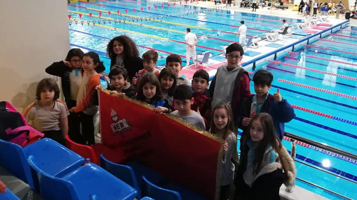 Halkalı Okyanus Koleji Yüzme Altyapı Takımı İstanbul İli Avrupa yakası Yüzme Müsabakasında...