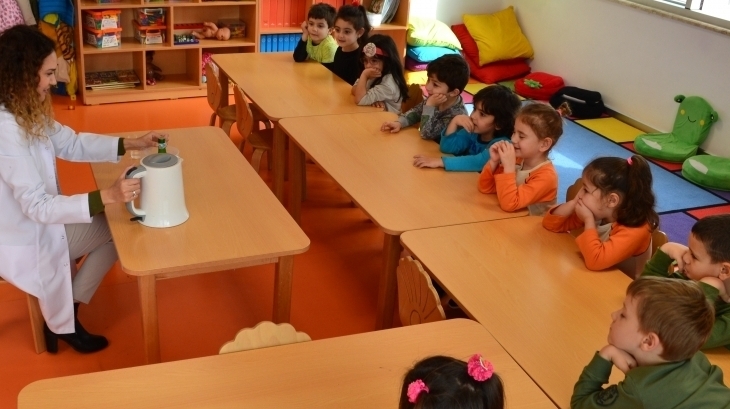 İnciler Sınıfı "Zıplayan para" Etkinliği Yapıyor