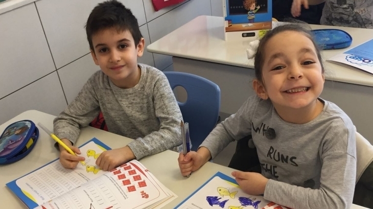 Kemerburgaz Okyanus Koleji Gökkuşağı Grubu Öğrencileri İlköğretime Hazırlık Dersinde