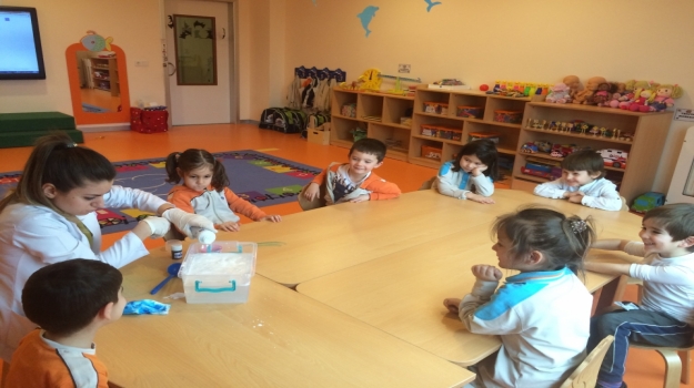 Kemerburgaz Okyanus Koleji Okul Öncesi Yunuslar Grubu Fen Matematik Etkinliğinde