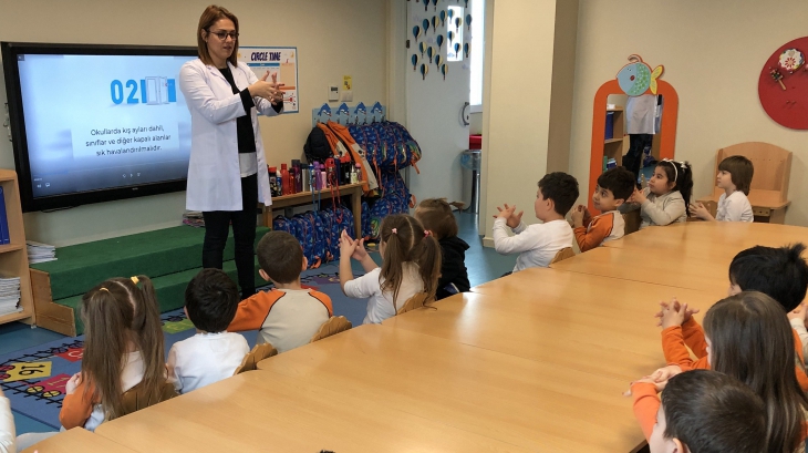 Mavişehir Okyanus Koleji Okul Öncesi Öğrencileri El  Hijyeni  Eğitiminde