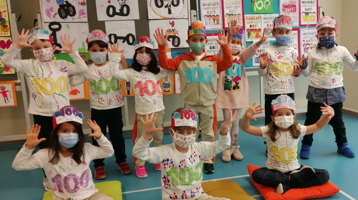 Mavişehir Okyanus Koleji Okul Öncesi Öğrencileri Okulumda 100. Günüm etkinliğinde